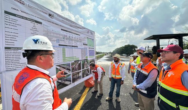 Supervisa subsecretario de Infraestructura obras carreteras en Veracruz