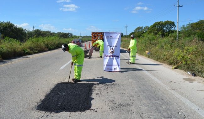Programa Bachetón registra avance del 42.7% en atención a la red carretera federal libre de peaje: SICT