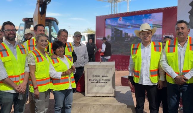 Colocan Sedatu, Conavi e Infonavit primera piedra de las obras del Programa de Vivienda para el Bienestar en Sonora
