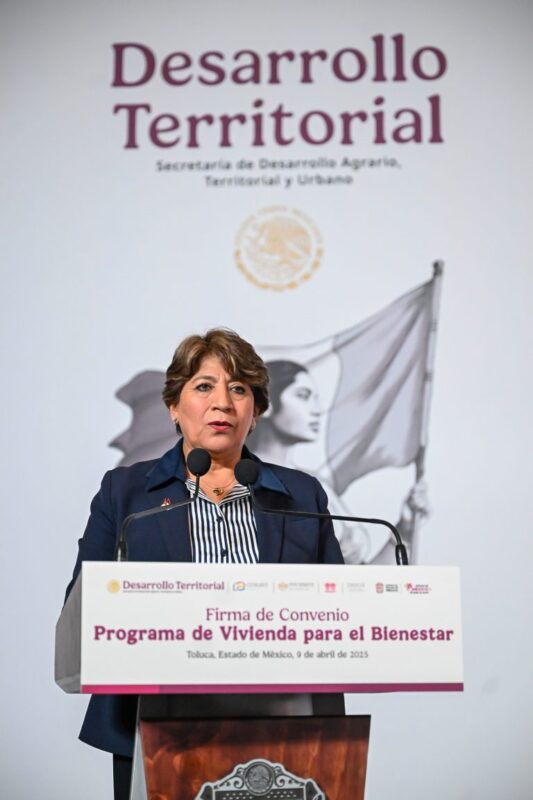 Formaliza Gobernadora Delfina Gómez Álvarez Programa Vivienda para el Bienestar; se construirán 71 mil casas a bajo costo en el EdoMex