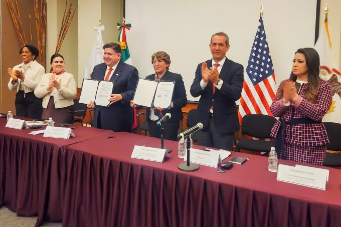 Firma Gobernadora Delfina Gómez Álvarez hermanamiento con el estado de Illinois; ambas entidades fortalecen el comercio, la educación, la agricultura y el medio ambiente