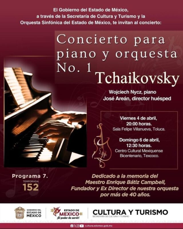 Dedica Orquesta Sinfónica del EdoMex conciertos de este fin de semana a la memoria del Maestro Enrique Bátiz Campbell