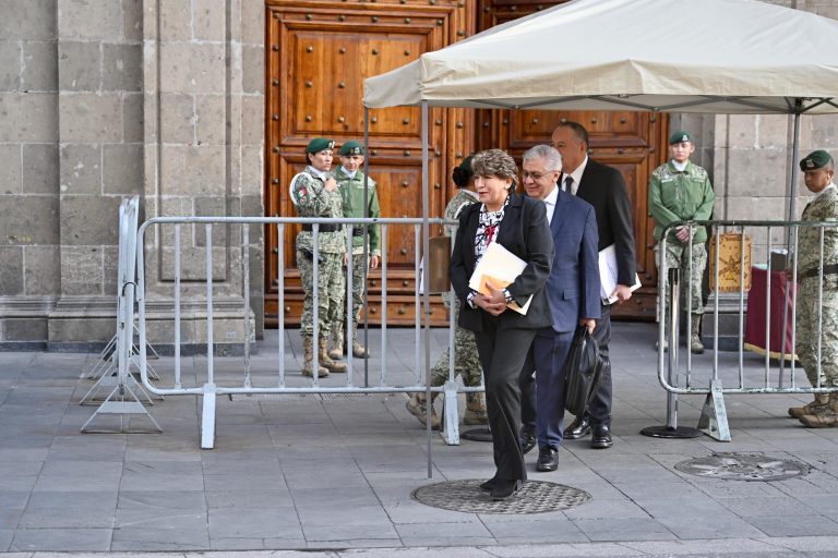 Gobernadora Delfina Gómez Álvarez se reúne con el Gabinete de Seguridad Federal en Palacio Nacional