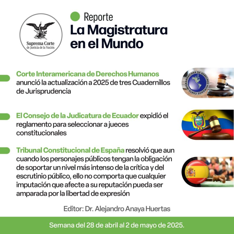 La Corte Interamericana de Derechos Humanos anunció la actualización a 2025 de tres cuadernillos de Jurisprudencia.