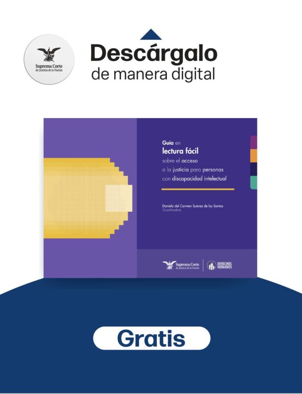 Te invitamos a consultar esta Guía en lectura fácil sobre el acceso a la justicia para personas con discapacidad intelectual.