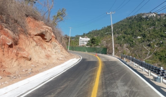 SICT concluye reconstrucción de muro de contención y acceso vehicular en Acapulco, Guerrero
