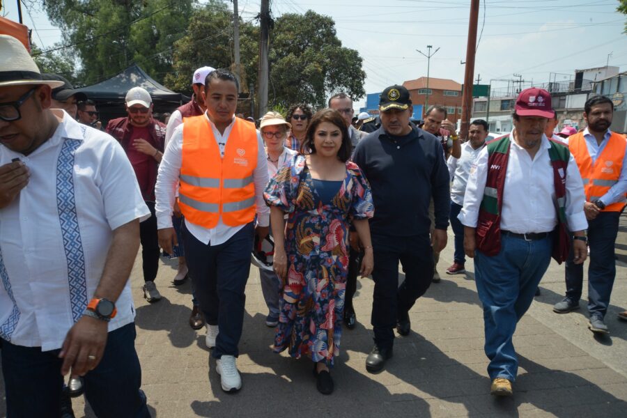 La jefa de Gobierno, Clara Brugada recorrió el “Campamento Colector 13”, afectado por un incendio y anunció que los afectados ingresarán a un programa de vivienda