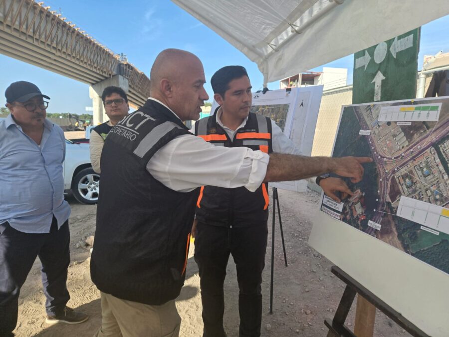 Supervisa Esteva Medina avance de las obras del Entronque Vallarta en Nayarit