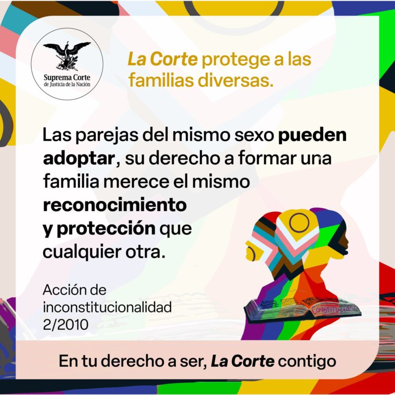 #LaCorte protege a las familias diversas, todas merecen el mismo reconocimiento y protección ante la ley.