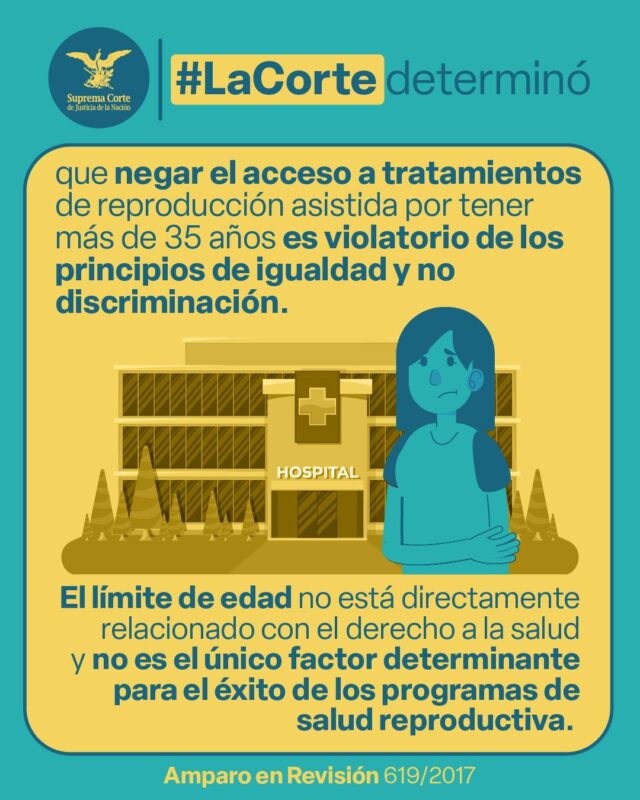 Fijar un límite de edad para negar el acceso a tratamientos de reproducción asistida es violatorio de los principios de igualdad y no discriminación: #LaCorte.