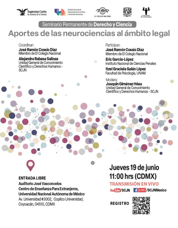 Te invitamos a participar en el Seminario Permanente de Derecho y Ciencia "Aportes de las neurociencias al ámbito legal".
