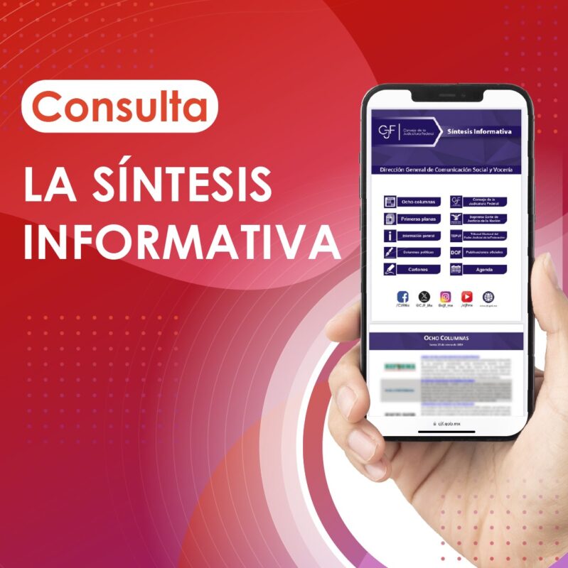 Sigue la información más relevante sobre el #CJF en nuestra #SíntesisInformativa