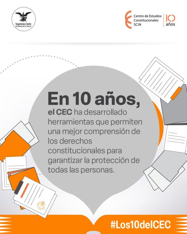 El Centro de Estudios Constitucionales de #LaCorte cumple 10 años como una institución académica dedicada a difundir la justicia constitucional en México.