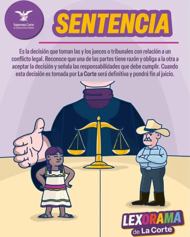 ¿Sabes qué es una sentencia?  En este #Lexorama te lo explicamos: