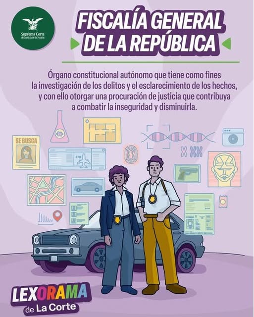 Conoce qué es la Fiscalía General de la República, en este #Lexorama.  #SaberEsTuDerecho