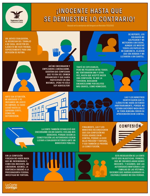 ¡Las personas somos inocentes hasta que se pruebe lo contrario! Invalidar pruebas fabricadas y declaraciones obtenidas con tortura es hacer justicia. #JusticiaEnTuVida