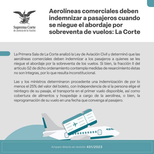 Si vas a viajar en avión durante esta temporada, conoce este criterio de #LaCorte. #EsSentencia