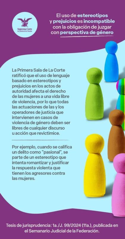 #LaCorte determinó que las autoridades tienen la obligación de evitar el uso de lenguaje basado en estereotipos y prejuicios. #EsSentencia #LaCorteContigo