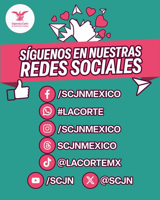 Si deseas conocer información oficial sobre #LaCorte y acceder a contenido jurídico, te invitamos a seguirnos en nuestras redes sociales. #SaberEsTuDerecho