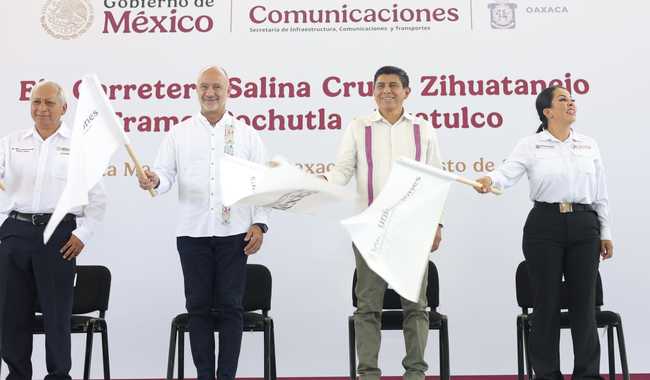 Secretario Esteva Medina da banderazo a Ampliación del Eje Salina Cruz-Zihuatanejo que beneficiará a más de 90 mil habitantes