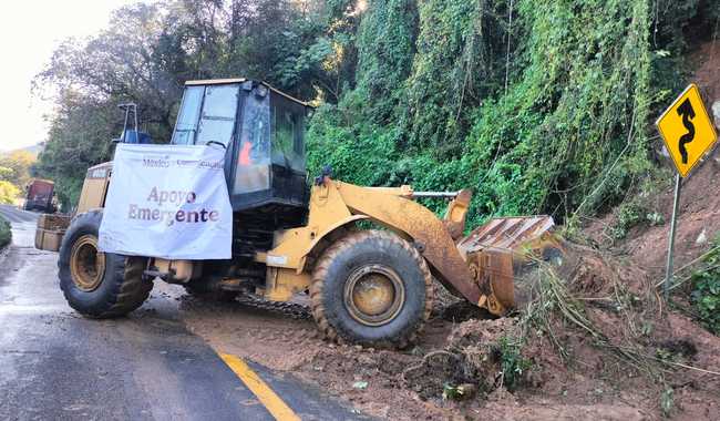 Atiende SICT afectaciones en Red Carretera Federal tras intensas lluvias