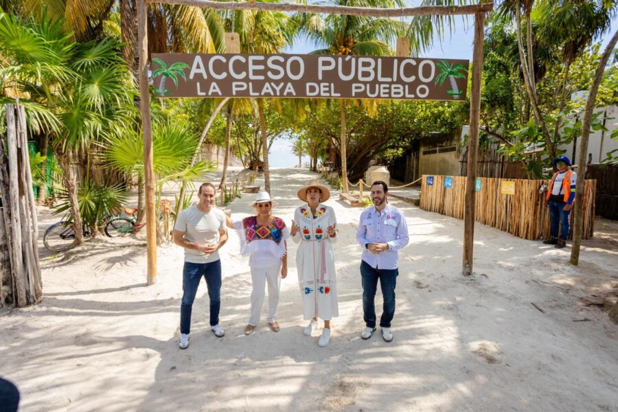 Josefina Rodríguez y Mara Lezama encabezan la apertura de accesos públicos a playas en el Parque del Jaguar en Tulum