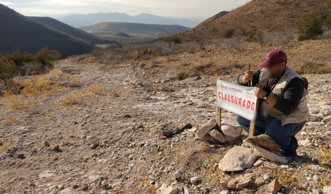 Profepa clausura un predio por cambio ilegal de uso de suelo en el Ejido El Fresno, Chihuahua