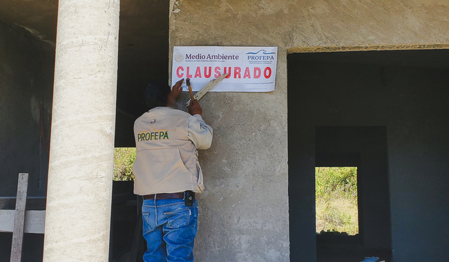 Clausura Profepa obra ilegales dentro del Corredor Biológico Chichinautzin, en Morelos