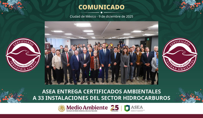 ASEA entrega Certificados Ambientales a 33 instalaciones del Sector Hidrocarburos